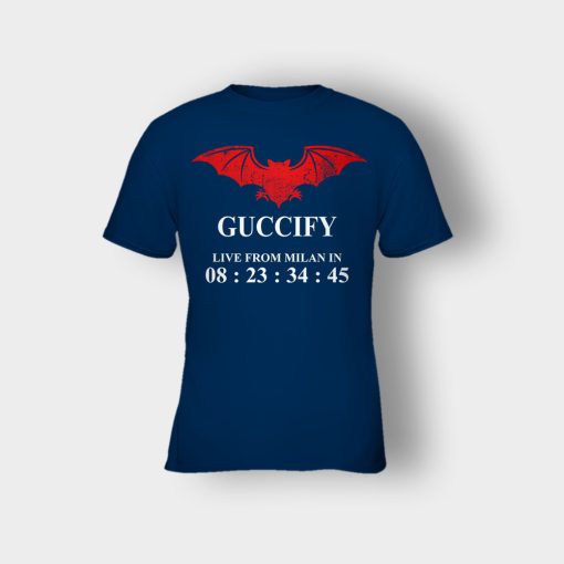 Guccify-Live-From-Milan-Inspired-Kids-T-Shirt-Navy