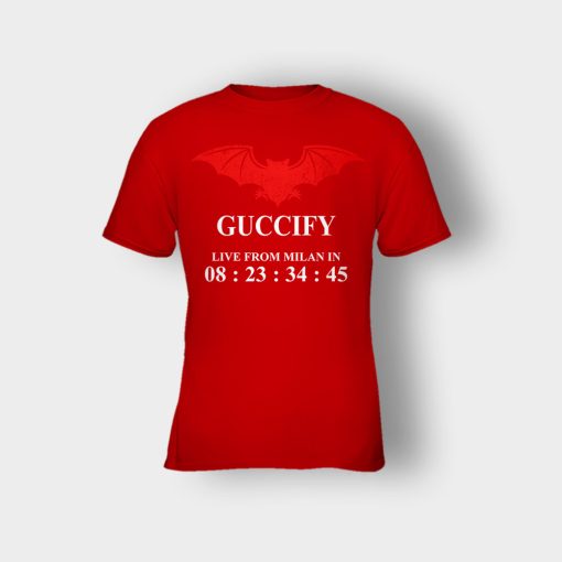 Guccify-Live-From-Milan-Inspired-Kids-T-Shirt-Red