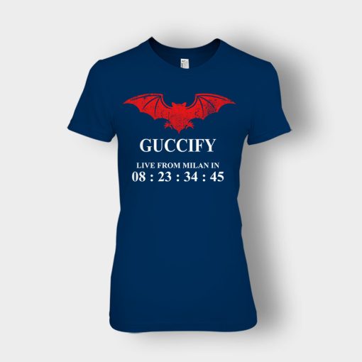 Guccify-Live-From-Milan-Inspired-Ladies-T-Shirt-Navy