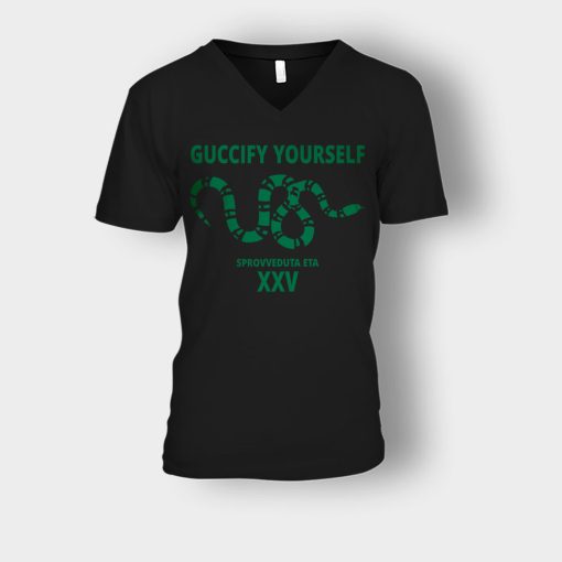 Guccify-Yourself-Inspired-Unisex-V-Neck-T-Shirt-Black