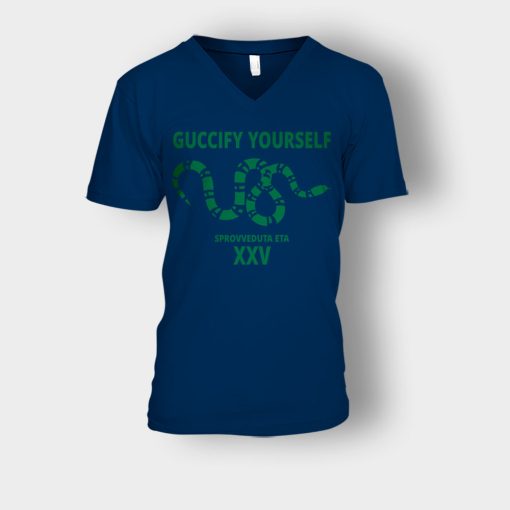 Guccify-Yourself-Inspired-Unisex-V-Neck-T-Shirt-Navy