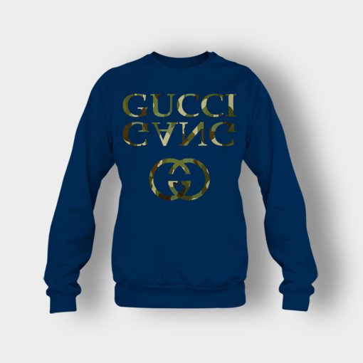 Hip-Hop-Fashion-Camo-Gucci-Gang-Lil-Pump-Crewneck-Sweatshirt-Navy