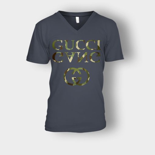 Hip-Hop-Fashion-Camo-Gucci-Gang-Lil-Pump-Unisex-V-Neck-T-Shirt-Dark-Heather