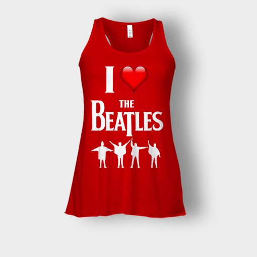 I-love-the-Beatles-Bella-Womens-Flowy-Tank-Red