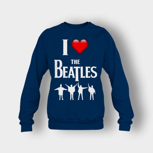 I-love-the-Beatles-Crewneck-Sweatshirt-Navy
