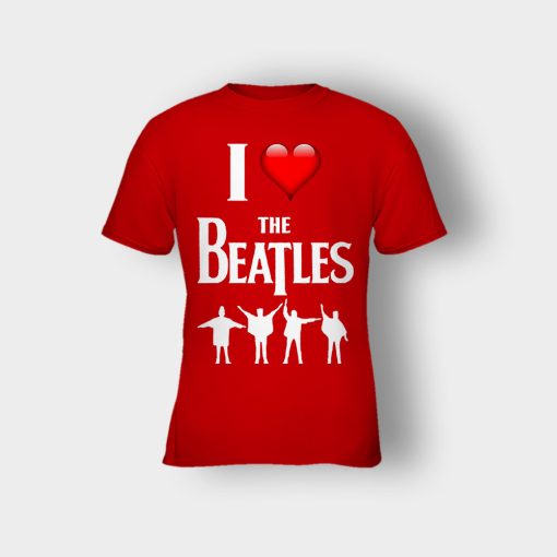 I-love-the-Beatles-Kids-T-Shirt-Red