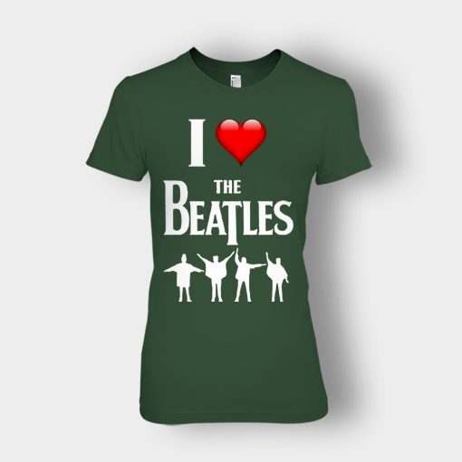 I-love-the-Beatles-Ladies-T-Shirt-Forest