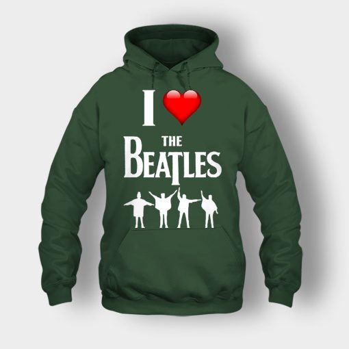 I-love-the-Beatles-Unisex-Hoodie-Forest