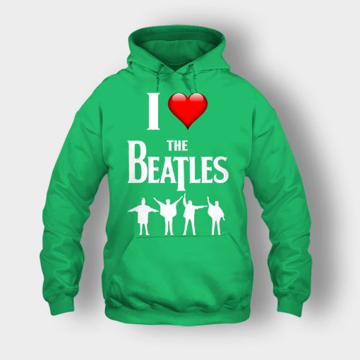 I-love-the-Beatles-Unisex-Hoodie-Irish-Green