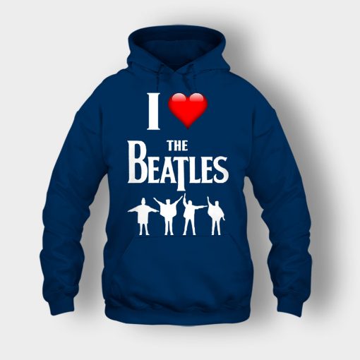 I-love-the-Beatles-Unisex-Hoodie-Navy