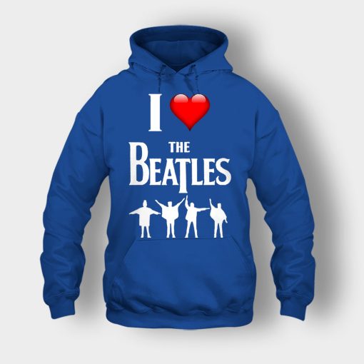 I-love-the-Beatles-Unisex-Hoodie-Royal
