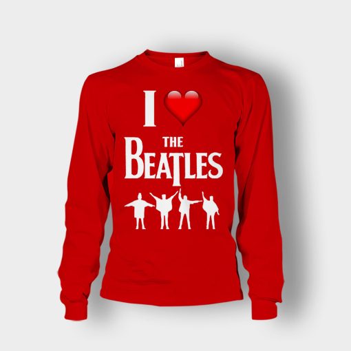 I-love-the-Beatles-Unisex-Long-Sleeve-Red