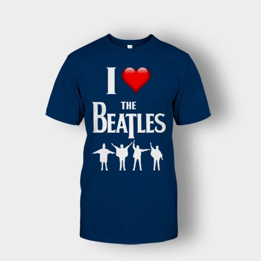 I-love-the-Beatles-Unisex-T-Shirt-Navy
