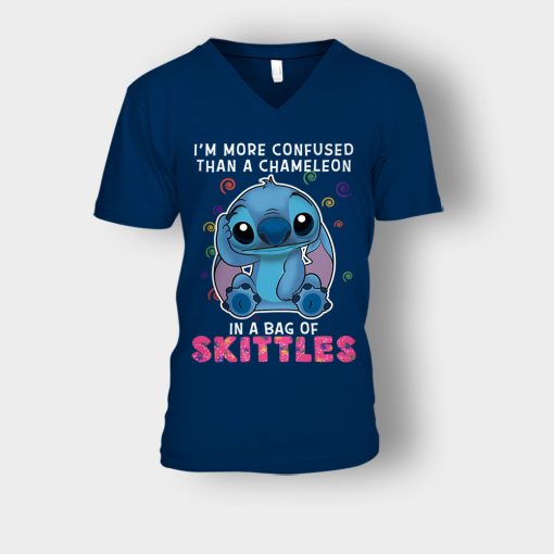 Im-More-Confused-Than-A-Chameleon-Unisex-V-Neck-T-Shirt-Navy