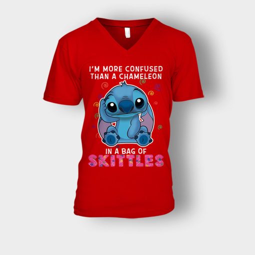 Im-More-Confused-Than-A-Chameleon-Unisex-V-Neck-T-Shirt-Red