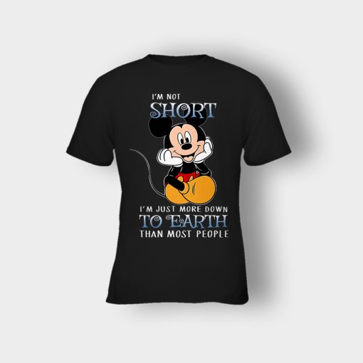 Im-Not-Short-Im-Just-More-Down-To-Eart-Kids-T-Shirt-Black