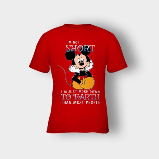 Im-Not-Short-Im-Just-More-Down-To-Eart-Kids-T-Shirt-Red