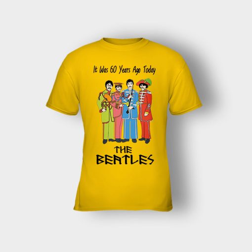 It-was-60-years-ago-today-the-beatles-Kids-T-Shirt-Gold