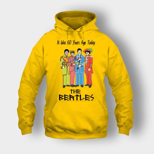 It-was-60-years-ago-today-the-beatles-Unisex-Hoodie-Gold