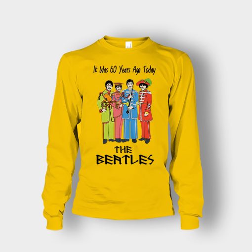 It-was-60-years-ago-today-the-beatles-Unisex-Long-Sleeve-Gold
