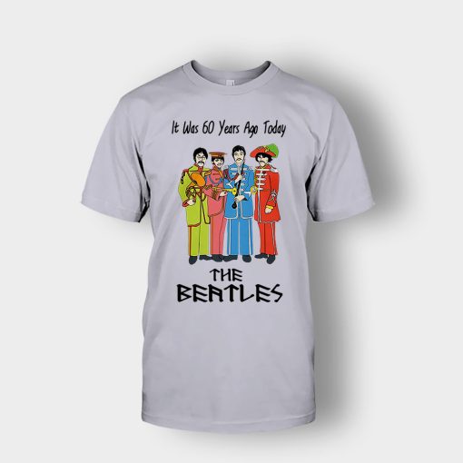 It-was-60-years-ago-today-the-beatles-Unisex-T-Shirt-Sport-Grey