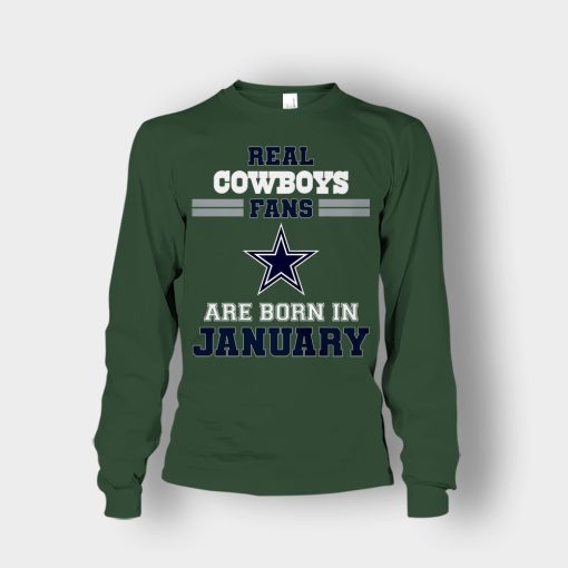 January-Birthday-Dallas-Cowboys-Fan-Unisex-Long-Sleeve-Forest