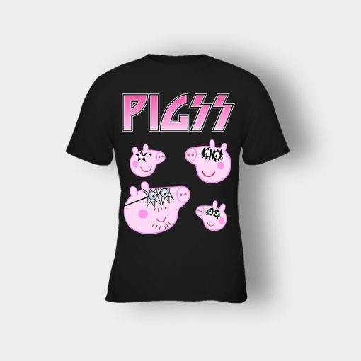 KIZZ-Heavy-Metal-Peppa-Pig-Kids-T-Shirt-Black