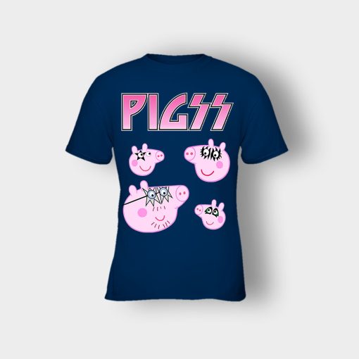 KIZZ-Heavy-Metal-Peppa-Pig-Kids-T-Shirt-Navy