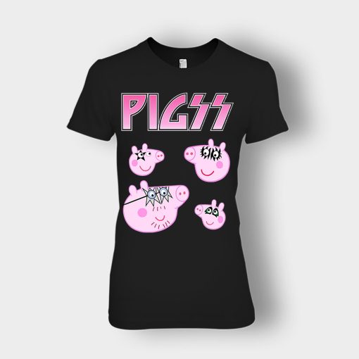KIZZ-Heavy-Metal-Peppa-Pig-Ladies-T-Shirt-Black