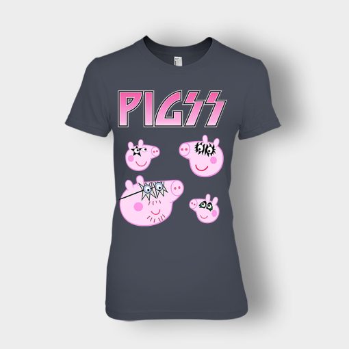 KIZZ-Heavy-Metal-Peppa-Pig-Ladies-T-Shirt-Dark-Heather