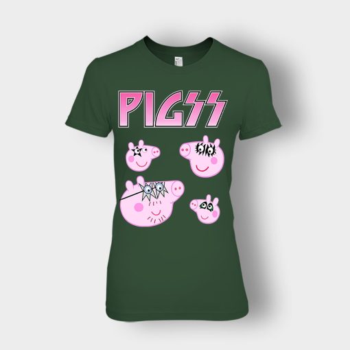 KIZZ-Heavy-Metal-Peppa-Pig-Ladies-T-Shirt-Forest