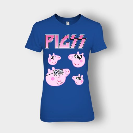 KIZZ-Heavy-Metal-Peppa-Pig-Ladies-T-Shirt-Royal