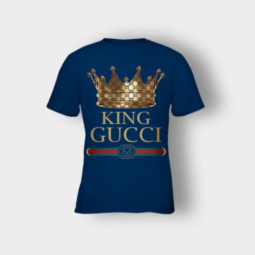 King-Gucci-Inspired-Kids-T-Shirt-Navy