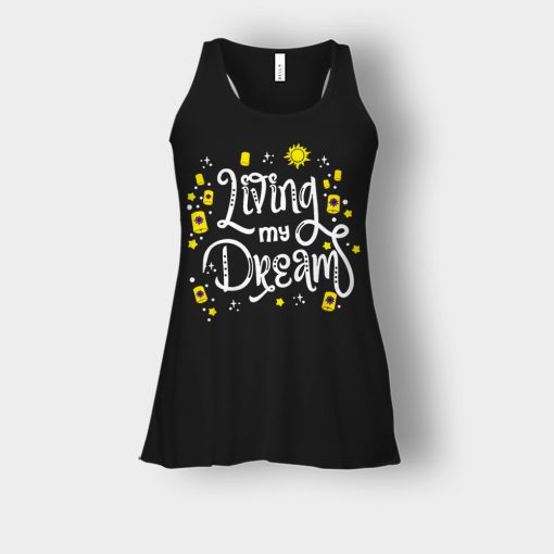 Living-My-Dream-Disney-Tangled-Bella-Womens-Flowy-Tank-Black