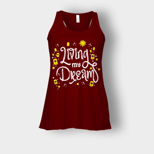 Living-My-Dream-Disney-Tangled-Bella-Womens-Flowy-Tank-Maroon