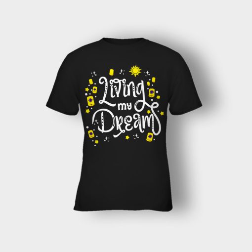 Living-My-Dream-Disney-Tangled-Kids-T-Shirt-Black