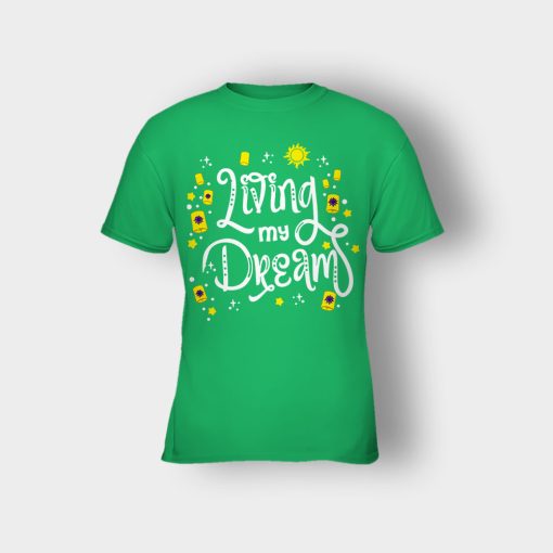 Living-My-Dream-Disney-Tangled-Kids-T-Shirt-Irish-Green