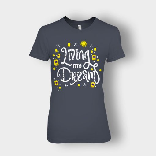 Living-My-Dream-Disney-Tangled-Ladies-T-Shirt-Dark-Heather