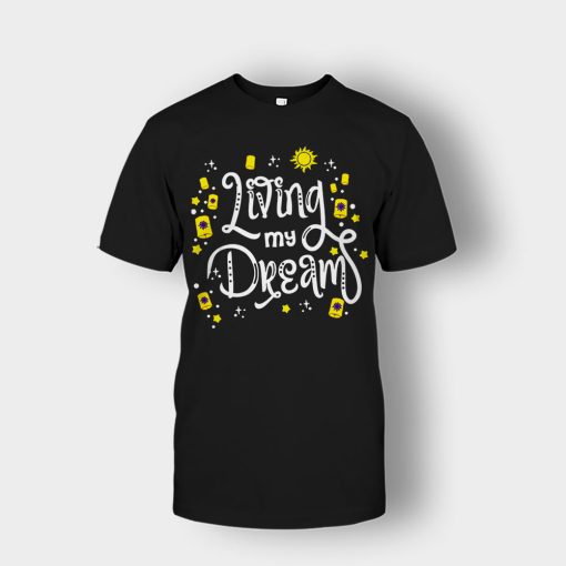 Living-My-Dream-Disney-Tangled-Unisex-T-Shirt-Black