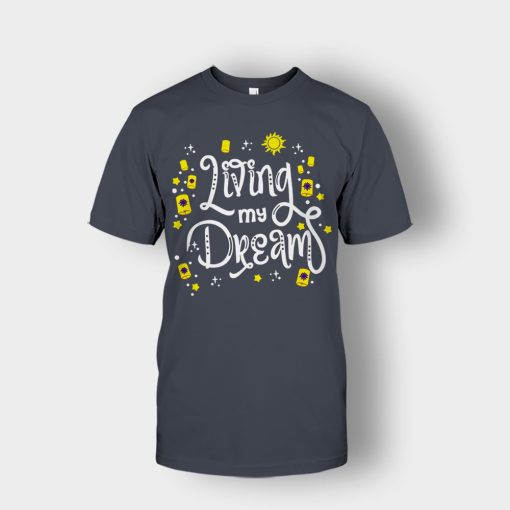 Living-My-Dream-Disney-Tangled-Unisex-T-Shirt-Dark-Heather