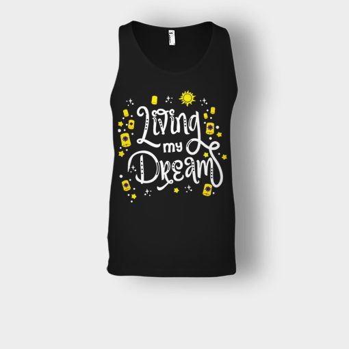 Living-My-Dream-Disney-Tangled-Unisex-Tank-Top-Black