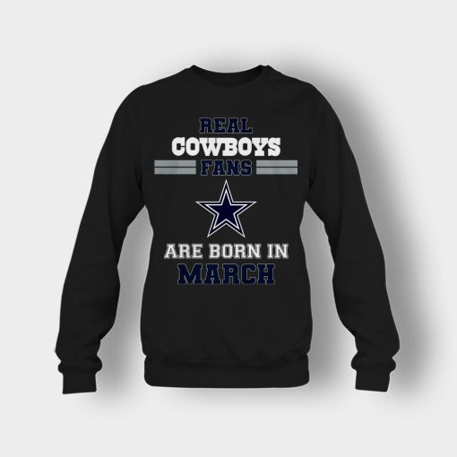 March-Birthday-Dallas-Cowboys-Fan-Crewneck-Sweatshirt-Black