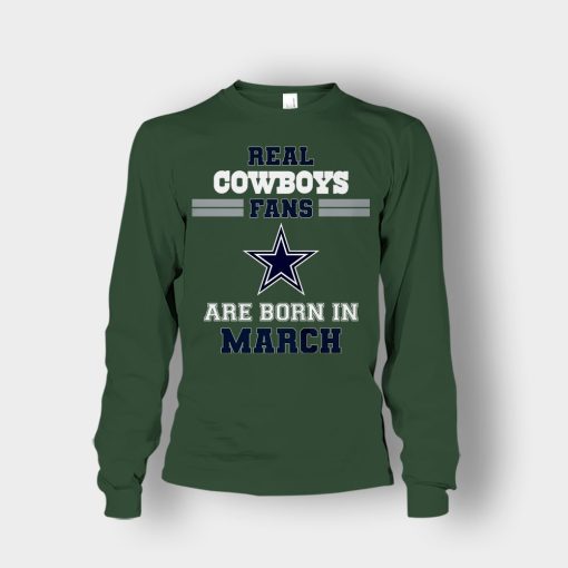 March-Birthday-Dallas-Cowboys-Fan-Unisex-Long-Sleeve-Forest