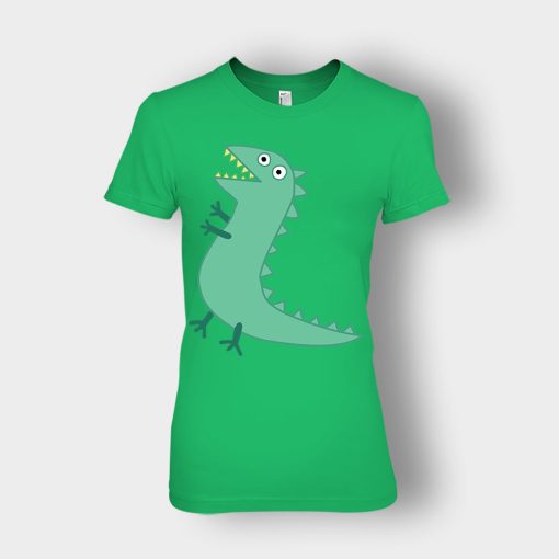 Mr-Dinosaur-Peppa-Pig-Ladies-T-Shirt-Irish-Green