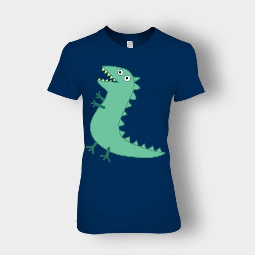 Mr-Dinosaur-Peppa-Pig-Ladies-T-Shirt-Navy