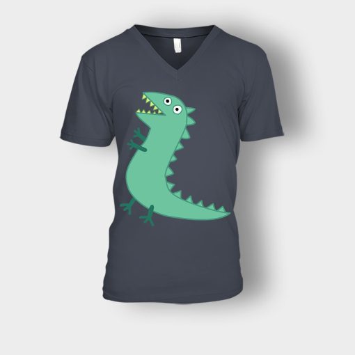 Mr-Dinosaur-Peppa-Pig-Unisex-V-Neck-T-Shirt-Dark-Heather