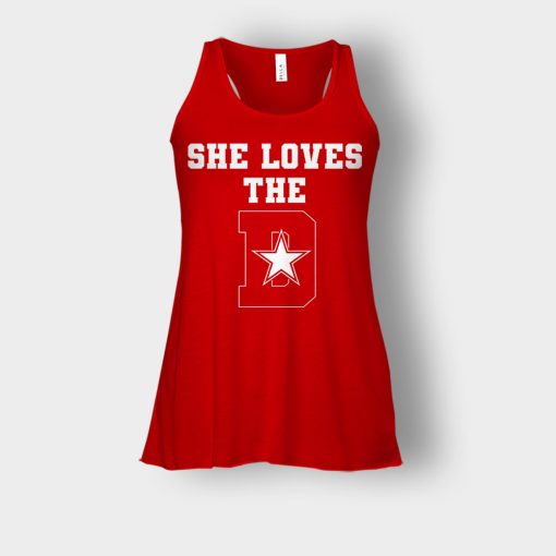 NEW-Dallas-Cowboys-She-Loves-The-D-Bella-Womens-Flowy-Tank-Red