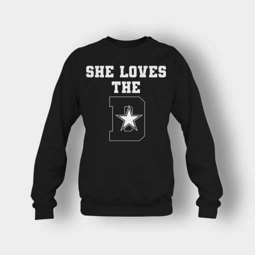 NEW-Dallas-Cowboys-She-Loves-The-D-Crewneck-Sweatshirt-Black