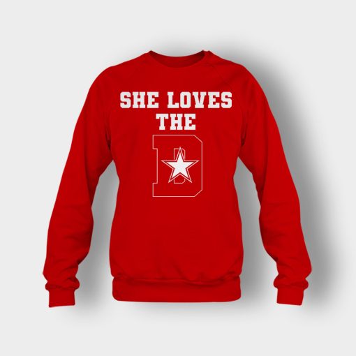 NEW-Dallas-Cowboys-She-Loves-The-D-Crewneck-Sweatshirt-Red
