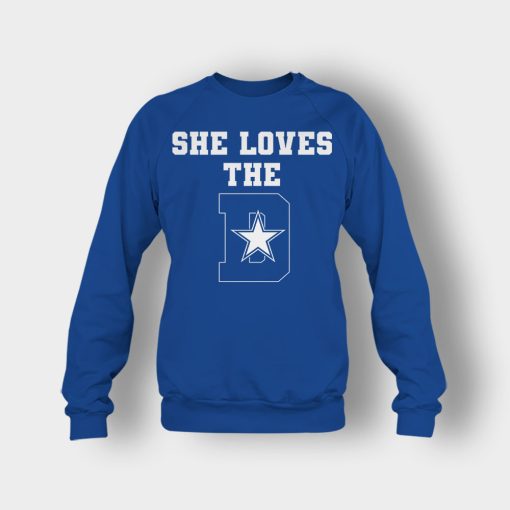 NEW-Dallas-Cowboys-She-Loves-The-D-Crewneck-Sweatshirt-Royal